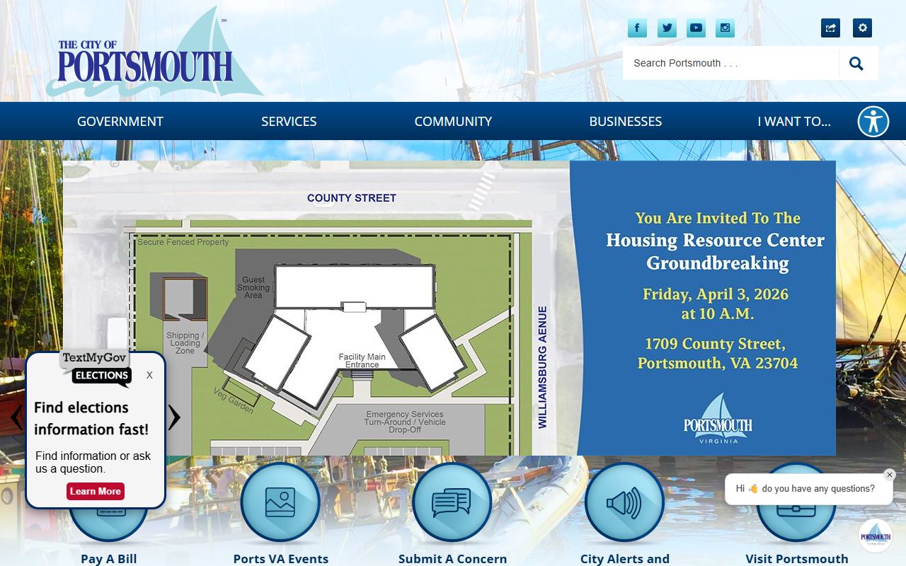 Portsmouth city government portal for marriage records information