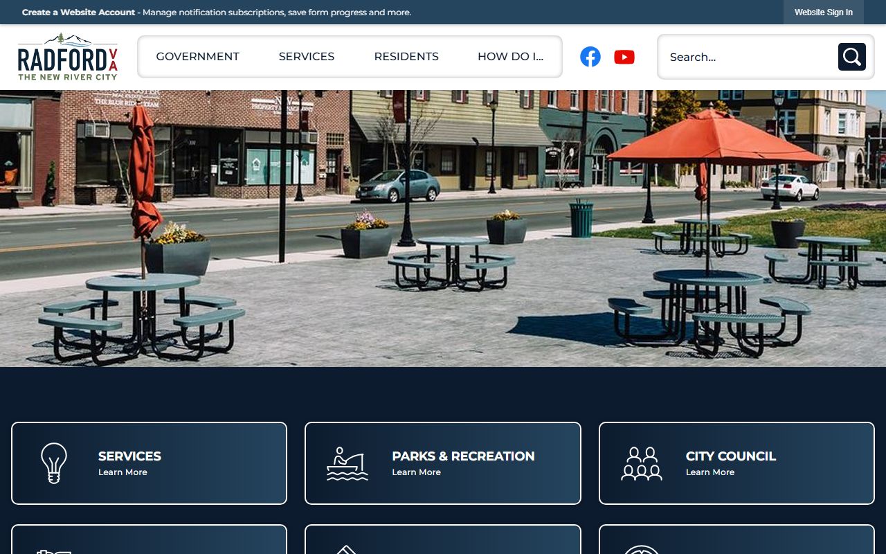 Radford city government portal for marriage records information