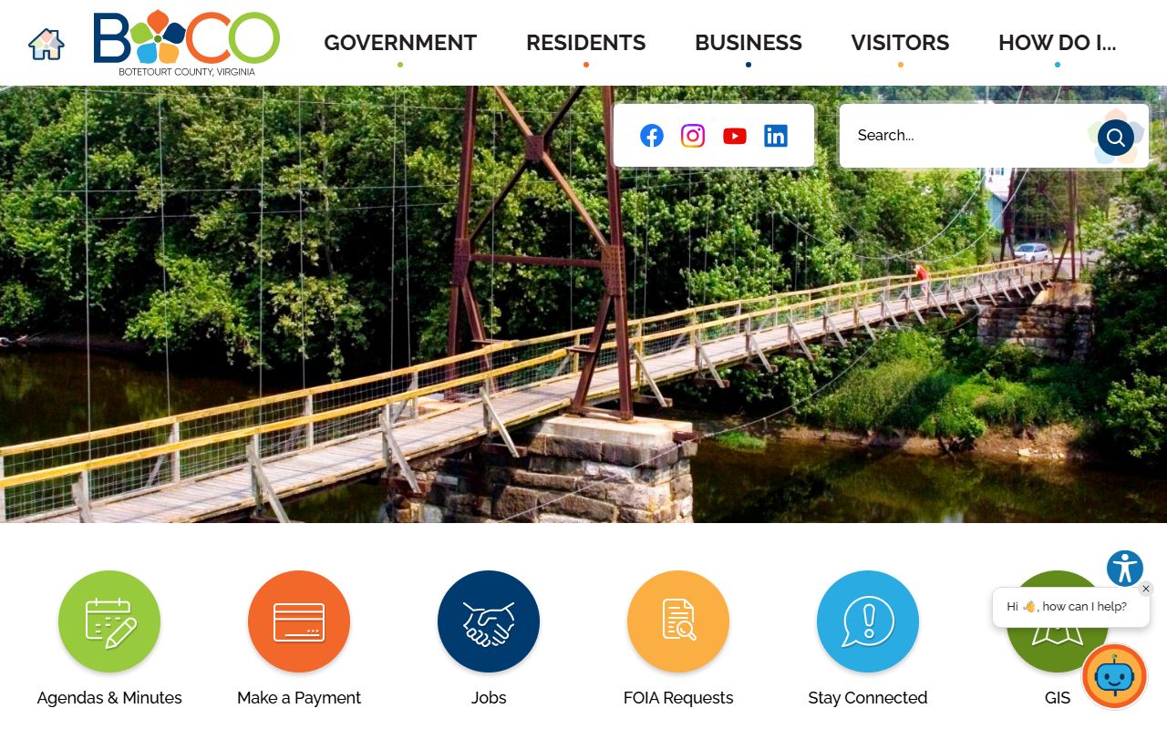 Botetourt County Government portal marriage records