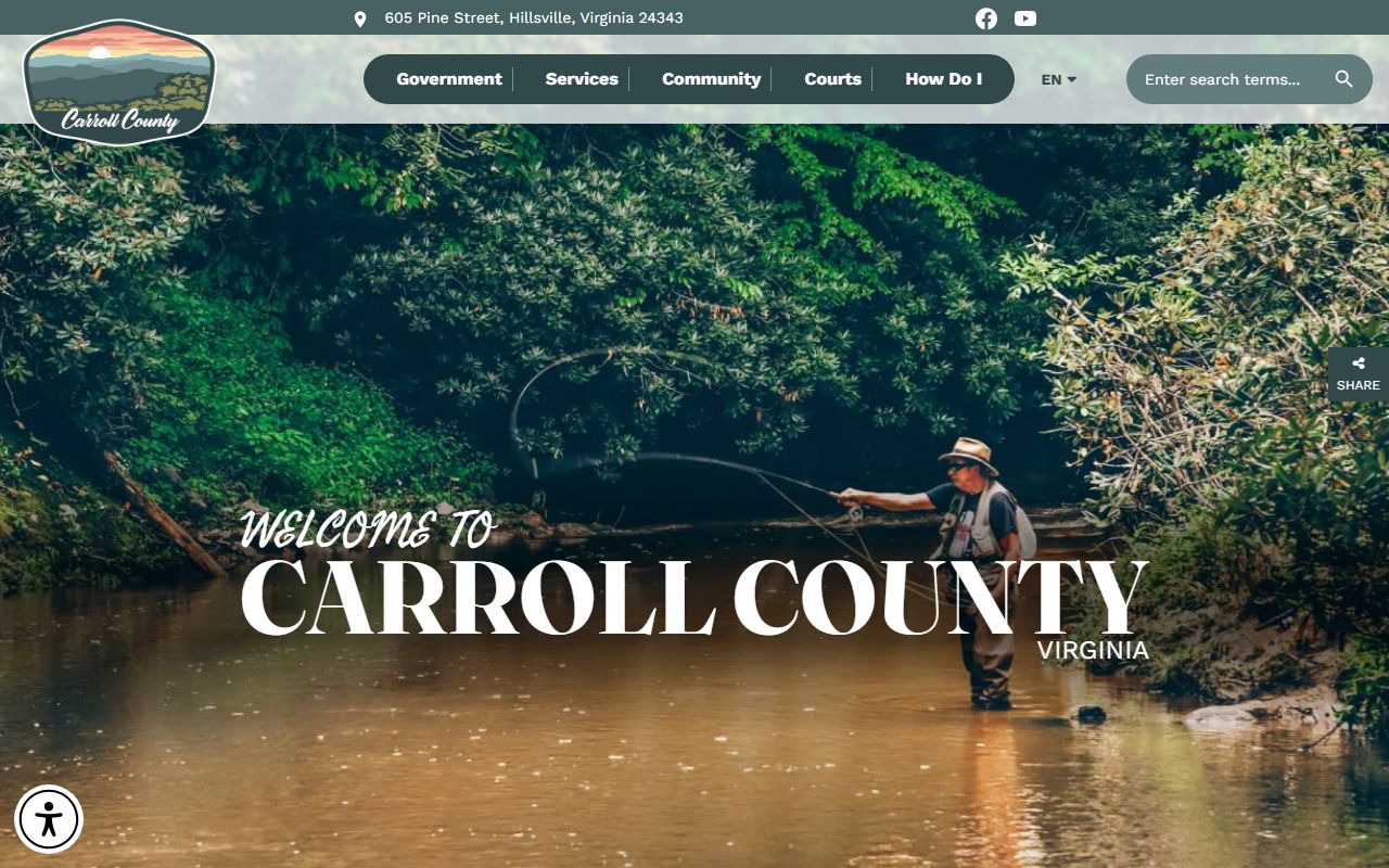 Carroll County Government portal marriage records