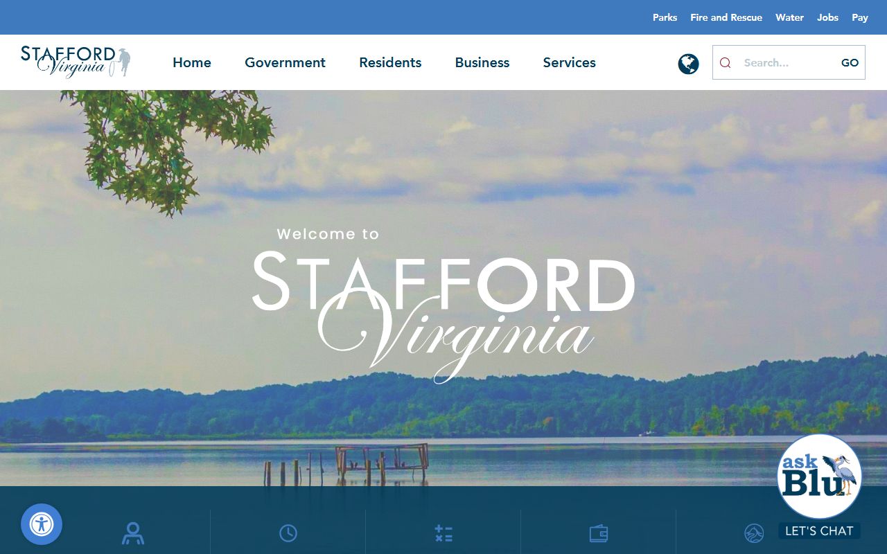 Stafford County Government Portal marriage records page