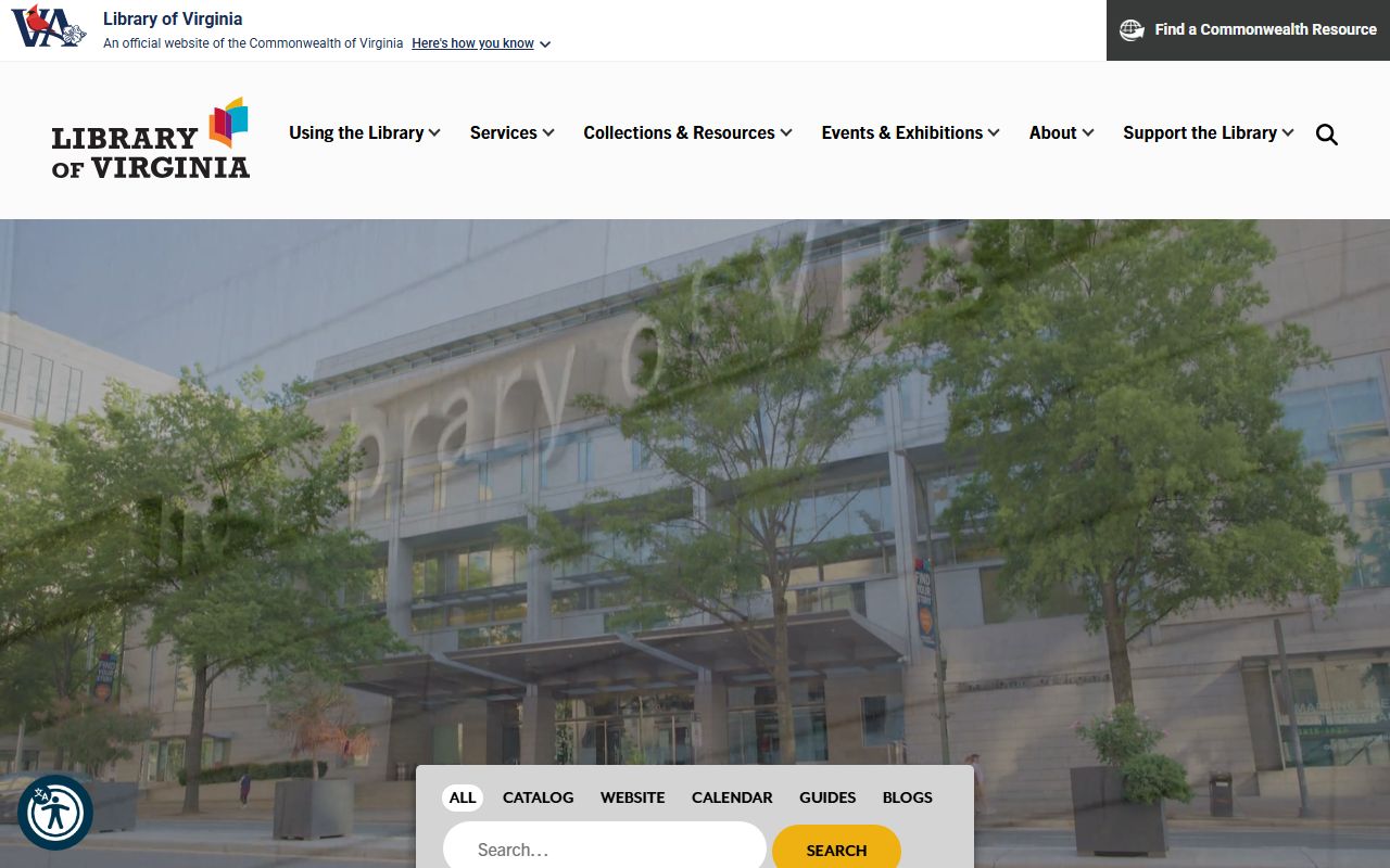 Library of Virginia historical records page for Warren County marriage records